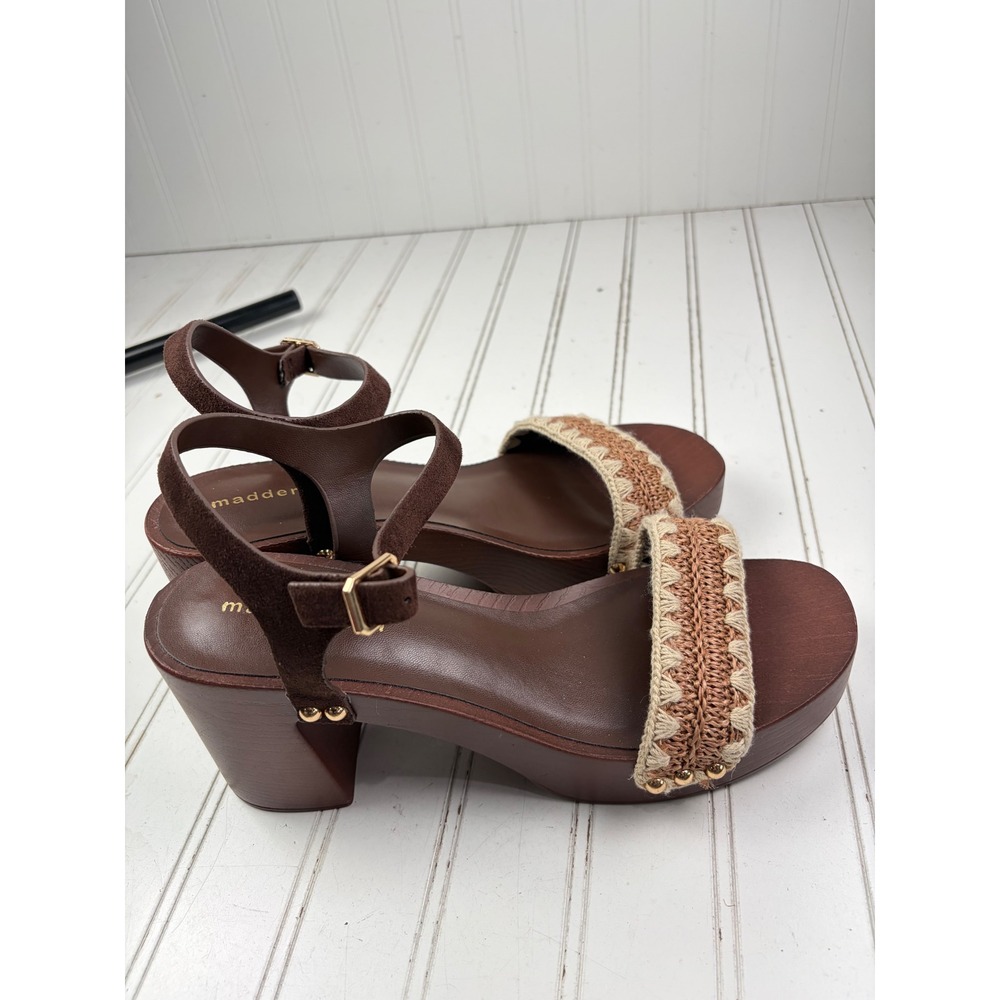 Madden Girl Vintage Y2K Boho Brown Woven Platform Sandals Women's Size 9.5 - Picture 7 of 10